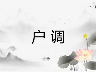 户调