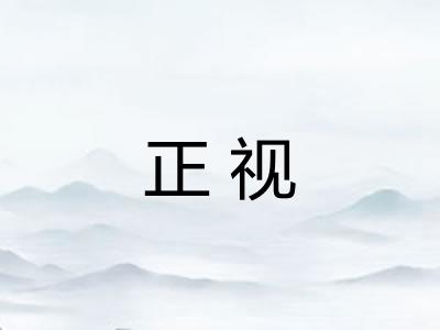 正视 正视