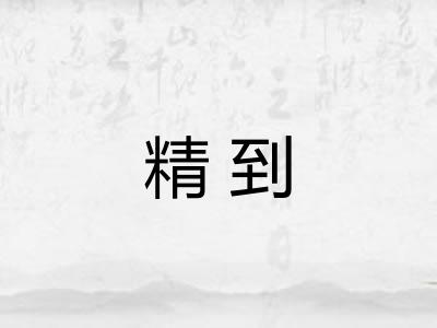 精到
