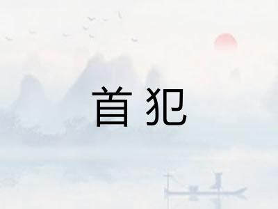 首犯