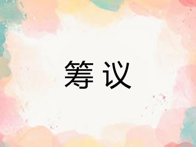 筹议