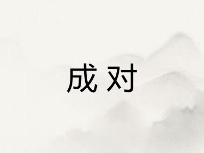 成对 成对
