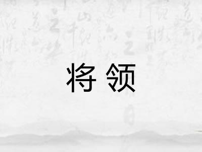 将领 将领