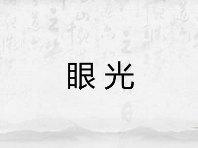 眼光 眼光