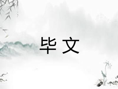 毕文 毕文