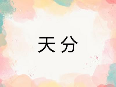 天分 天分