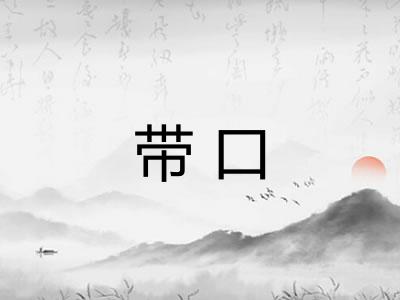 带口 带口