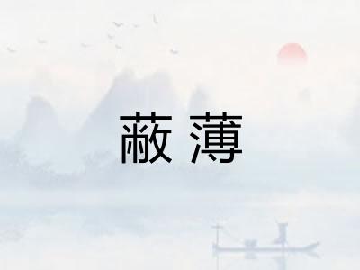蔽薄