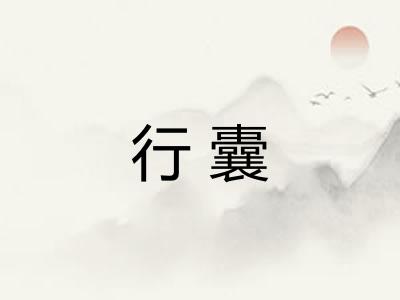 行囊 行囊