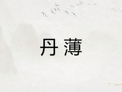 丹薄 丹薄