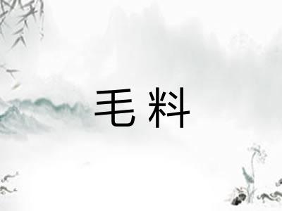 毛料 毛料