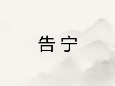 告宁