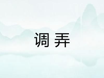 调弄