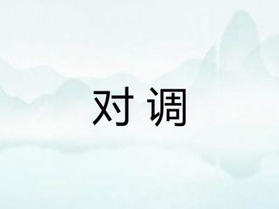 对调