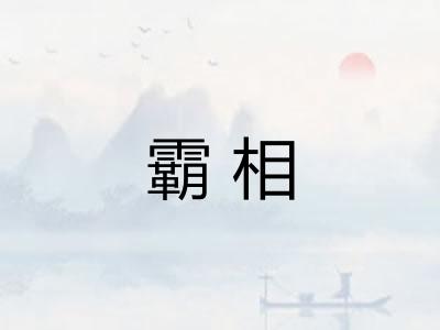 霸相 霸相