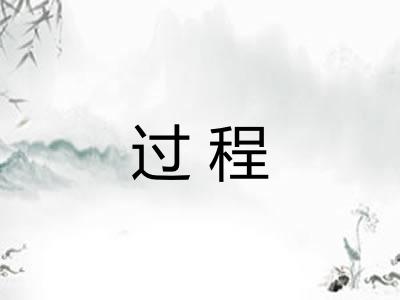 过程