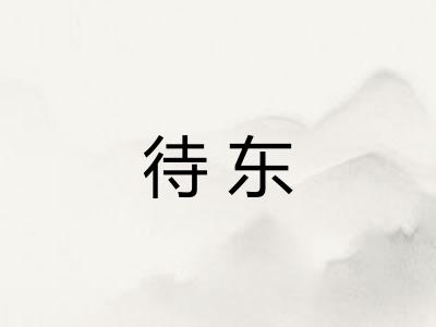 待东