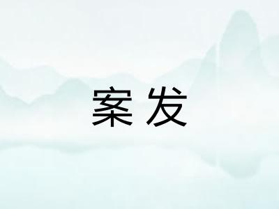 案发