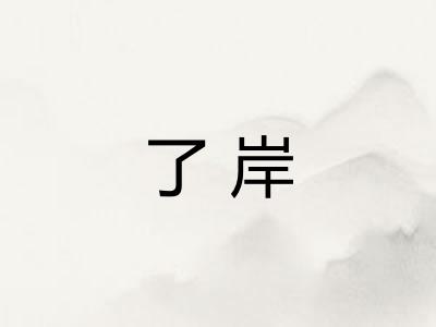 了岸
