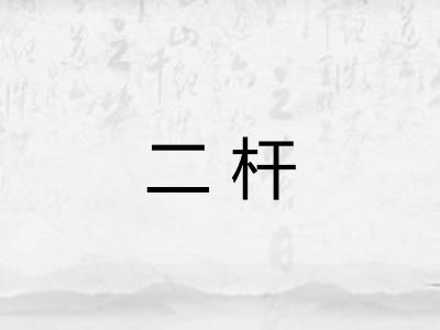 二杆