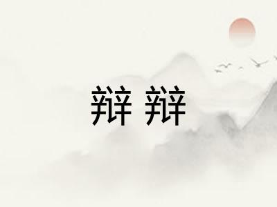 辩辩