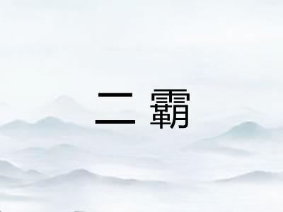 二霸 二霸