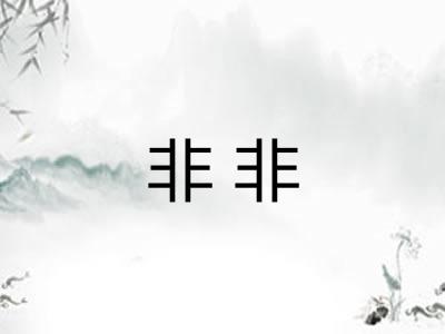 非非 非非