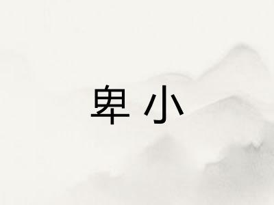 卑小
