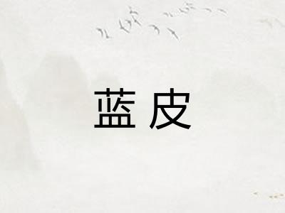 蓝皮