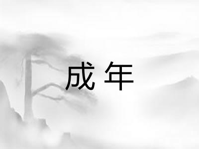 成年 成年