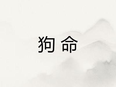 狗命