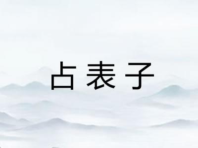 占表子