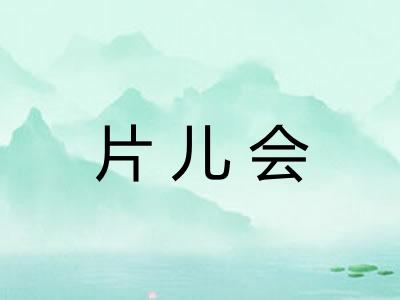 片儿会 片儿会