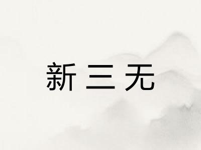 新三无