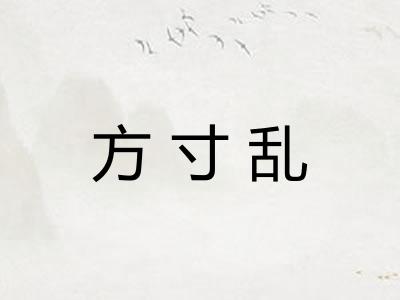 方寸乱