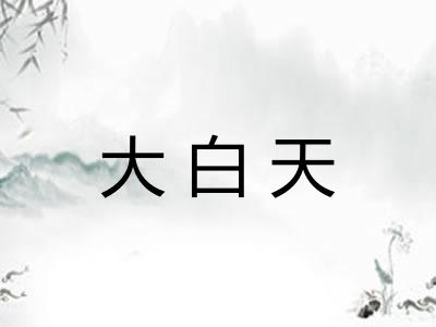 大白天 大白天