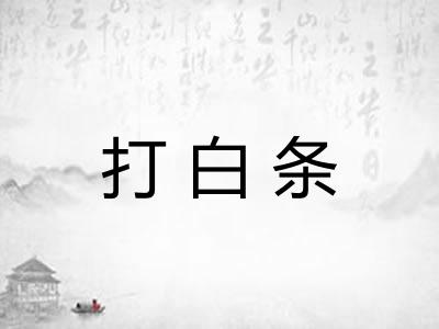 打白条 打白条