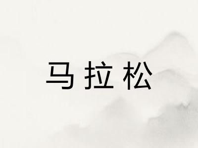 马拉松 马拉松
