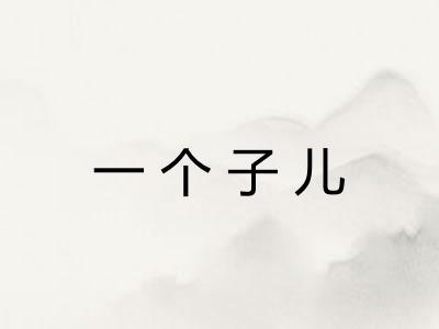 一个子儿