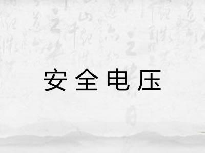安全电压