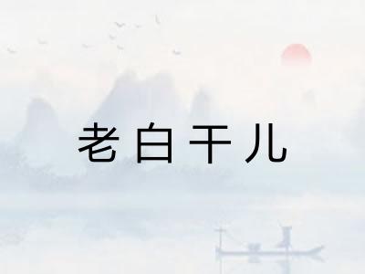 老白干儿 老白干儿