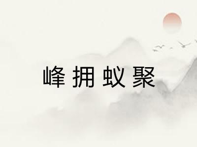 峰拥蚁聚