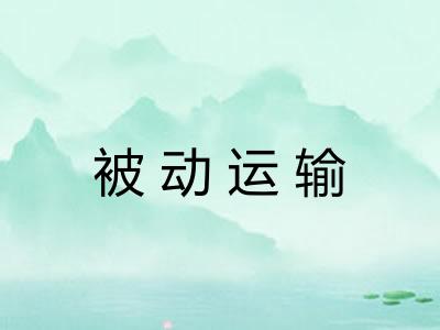 被动运输