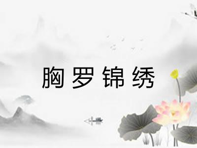 胸罗锦绣