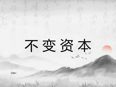 不变资本