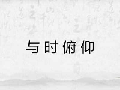 与时俯仰