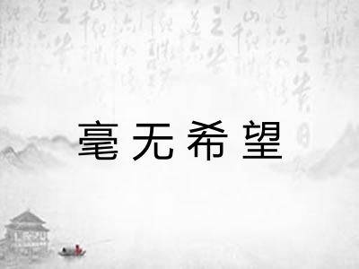 毫无希望