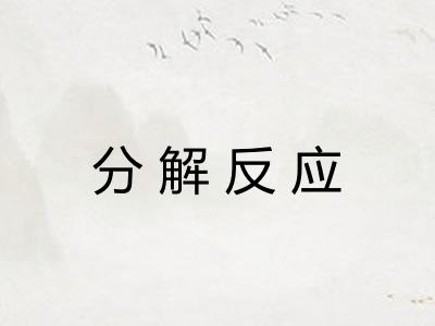 分解反应