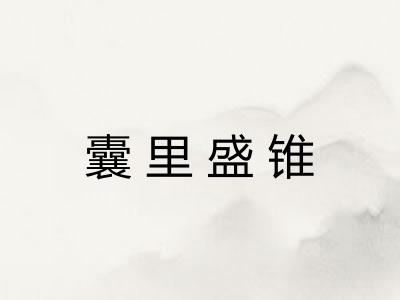 囊里盛锥
