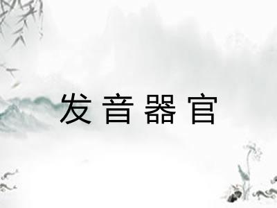 发音器官